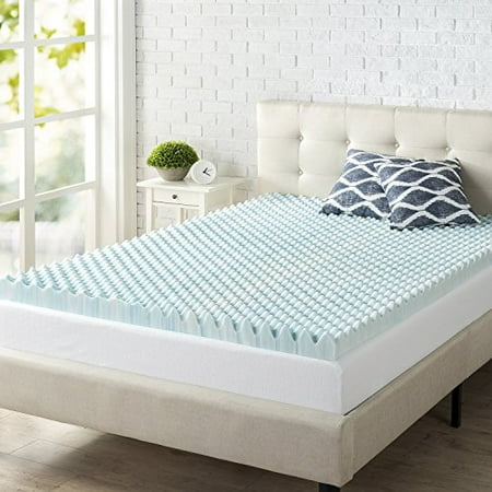 Zinus 3 Inch Swirl Gel Memory Foam Convoluted Mattress Topper / Cooling, Airflow Design / CertiPUR-US Certified, Twin