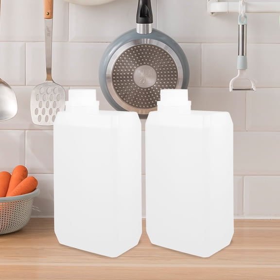 UPGRATOR Hdpe Oil Jug White Reusable Plastic Bottle with Lid for Automotive Oil Storage