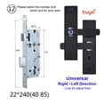 thumbnail image 2 of Serrure de Porte, Serrure Électronique avec Application Tuya à Distance / Empreinte Biométrique / Carte Intelligente / Mot de Passe / Clé, Facile à Installer, 2 of 7