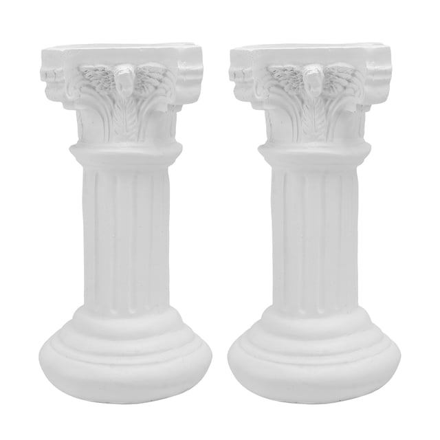 Shisuyan 2 Pcs Design Style Européen en Résine Décorations Créatives en Résine (Blanc)