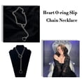 thumbnail image 2 of Women Heart Star Circle Slip Chain Necklace Punk Rock Stainless Steel Neck, 2 of 8