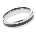 thumbnail image 4 of s Banda Negro Para Moda Regalo Compromiso Boda Fiesta Tamaño 7 Zulema Anillo de acero inoxidable, 4 of 8