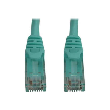 Eaton Tripp Lite Series Cat6a 10G Snagless Molded UTP Ethernet Cable RJ45 M/M PoE Aqua 50 ft. 15.2 m