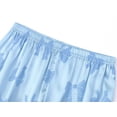 thumbnail image 5 of Beezizac Satin Pajamas for Girls - Blue Silky Long-sleeved Set with Sweet Bows Pattern Size 10, 5 of 7