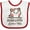 White and Red, variant on Inktastic Meemaw and Pop Pop Cat Grandchild Girls Baby Bib