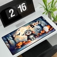 thumbnail image 3 of Happy Halloween Vampire Scottish Fold BOO with Pumpkins Fun and Spooky Desk Mat Full Keyboard Mouse Pad Cat Lover Kitten Owner Gifts Large Mousepad - 00018, 3 of 5