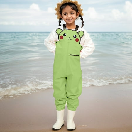 Kids Chest Waders for Girls Youth Fishing Waders Toddler Children Hunting Wader Waterproof Lightweight Bootfoot Kids Waders for Boys Girls Size 12-13
