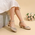 thumbnail image 7 of BURUDANI Girls Closed Toe Dress Shoes Low Heel Ankle Strap Pumps for Toddler/Little/Big Kids Party Wedding & Princess Style, 7 of 7
