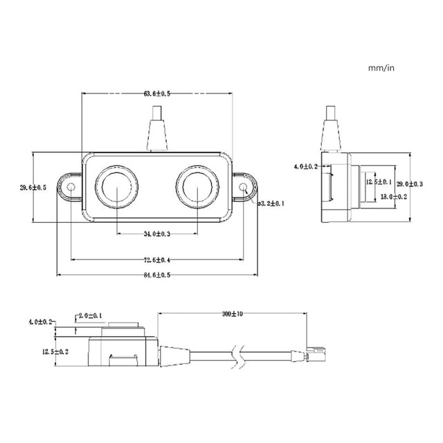 Detector de rango ultrasónico, sensor de distancia ultrasónico Sensor de distancia ultrasónico UART Detector ultrasónico Características líderes en su clase