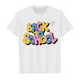 thumbnail image 4 of Toddler Girls T-Shirts Summer School Breathable Casual Loose Fit Cartoon Print Short Sleeve Crew Neck T Shirt White Athletic Performance Clothing 10-11 T, 4 of 7