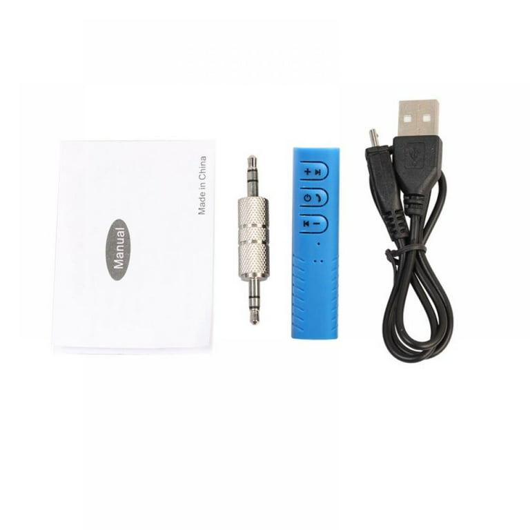 3.5mm Wireless Bluetooth Receiver Jack Bluetooth Audio Music Receiver  Adapter for Speaker Earphone (Blue) 