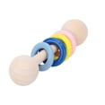 thumbnail image 1 of , Wooden Rattle, 360-degree  Soft Stimulating Sensory Child For Baby Four Rings,Five Rings, 1 of 8