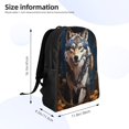 thumbnail image 4 of Fotbe Oil Painting Tribal Wolf Travel Laptop Backpack, Business Slim Sturdy Laptops Backpack, Water Resistant College School Computer Bag Gift for Men & Women Fits 15.6 Inch Notebook, 4 of 8