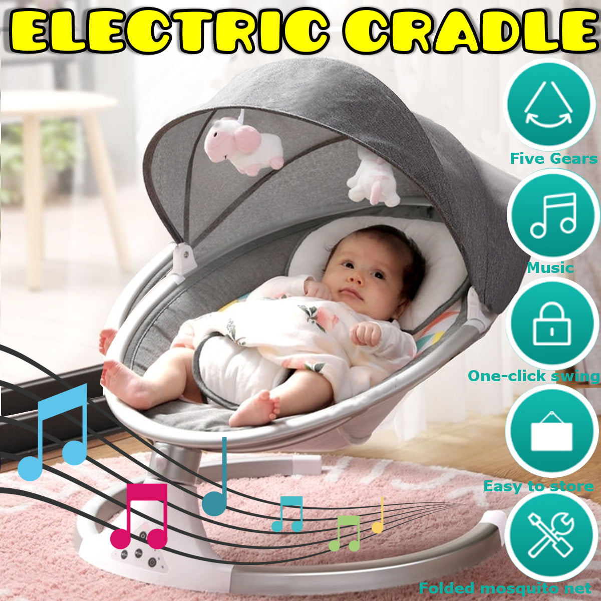 automatic swing baby chair