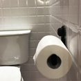 thumbnail image 2 of Pink Soporte para portarrollos de baño, ventosa de tejido, almacenamiento de toallas de baño montado en la pared, 1 Uds., 2 of 5