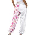 thumbnail image 4 of Zylanna Women's Sweatpants with Pockets, Soft & Warm Elastic Waist Baggy Love Print Casual Wide Leg Pants for Women Multicolor, 4 of 4