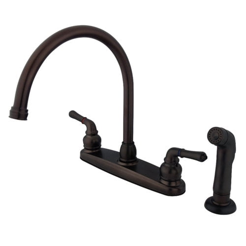 Kingston Brass GKB791SP Water Saving Magellan Centerset Kitchen Faucet with Matching Sprayer, Chrome