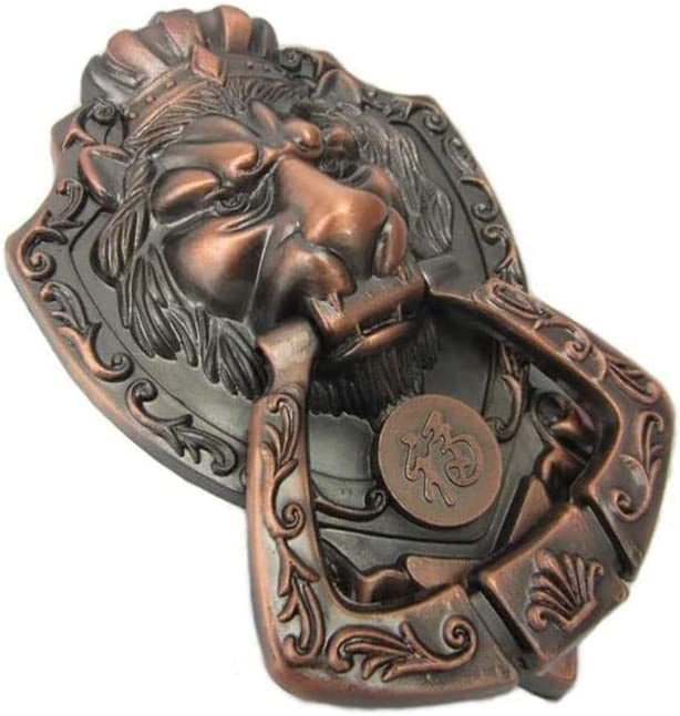 11,8" Large LION Door Knockers For Front Door, Antique Lion Head