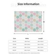 thumbnail image 4 of YFYANG Lightweight Warm Flannel Blanket, Pastel Lovely Hexagonal Pattern Throw Blanket for Bed, Sofa, Travel, Camping, 80"x60", 4 of 7