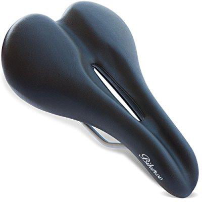 extra comfortable bicycle seat for men - bikeroo padded bicycle saddle with soft cushion - adds great comfort for mountain bike [ mtb ] road bicycle, city bikes, touring and indoor (Best Mountain Bike Seat For Men)