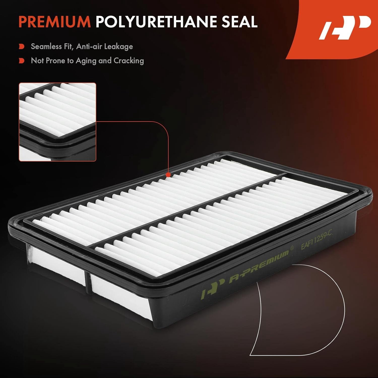 A-Premium 2-PC Engine Air Filter Compatible with Mazda Vehicles - 3 (2012-2018), 3 Sport (2012-2018), 6 (2014-2021), CX-5 (2013-2023) - L4 2.0L 2.5L - Naturally Aspirated Only