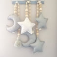 thumbnail image 3 of Oraceous Wooden Beads Garland with Moon Star Pendant Crib Mobile Nursery Hanging Ceiling Mobile for Kids Room Bed Crib Decor Grey White, 3 of 10