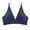 Blue, variant on SMihono Womens Deep V-Neck Sports Bra Padded Low Impact Fitness Yoga Bra U Back Wireless Workout Bra Contour Crop Top (Black S )
