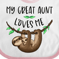 thumbnail image 4 of Inktastic My Great Aunt Loves Me Cute Sloth and Baby Boys or Girls Baby Bib, 4 of 4