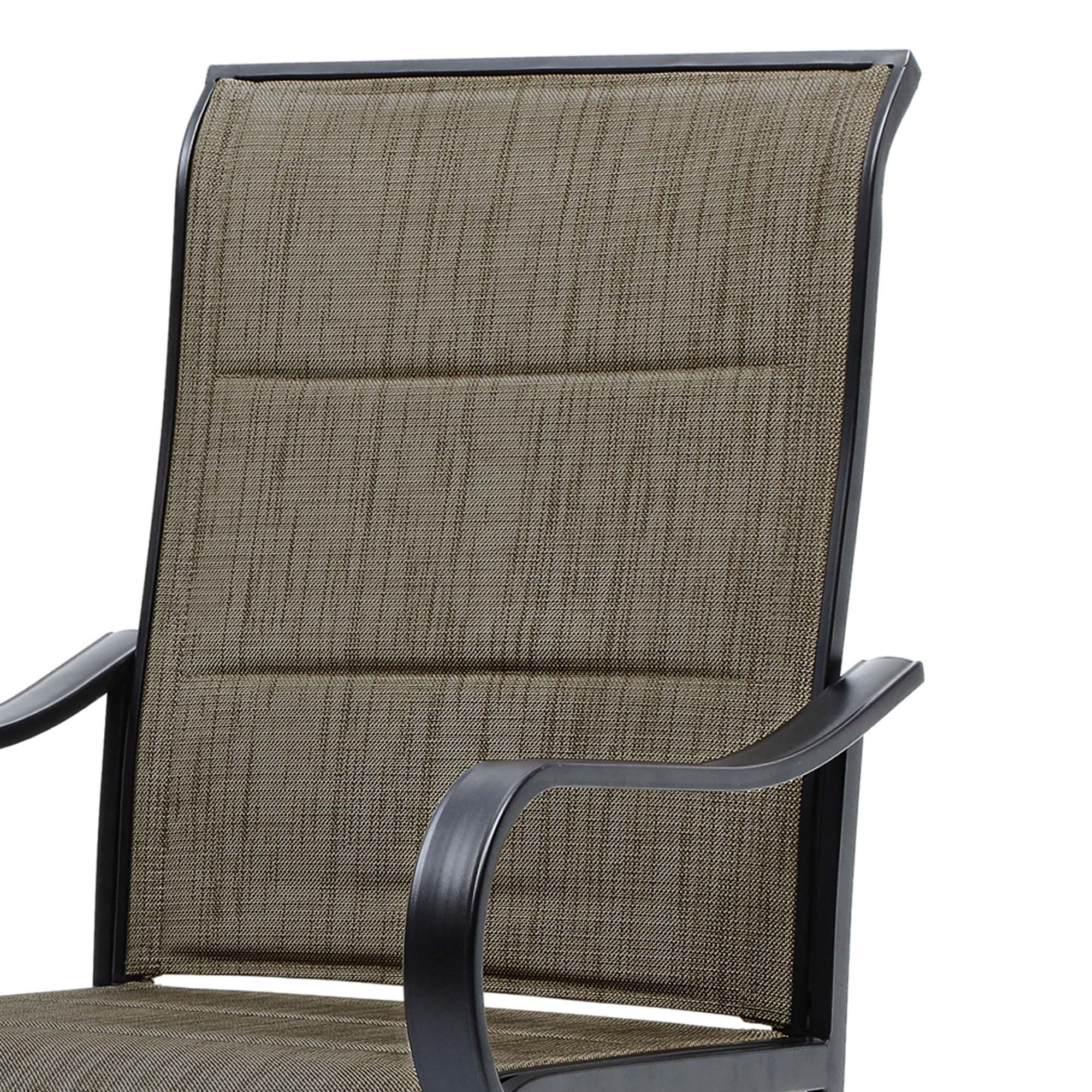 Uforic 360-degree Swivel Chairs, 2-pieces Outdoor Dining Chairs, Swivel Dining Chairs for Patio, Garden, Backyard, and Garden, with Breathable Teslin Fabric, All-Weather Construction, Brown