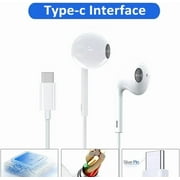 USB C Headphones Wired for iPhone 16/15, 2 Pack Type C Wired Headphones Earbuds Earphones in-Ear HiFi Stereo Sound with Mic Volume Control for iPhone 16/15 iPad Pro/Samsung Galaxy Ultra/USB-C Tablets