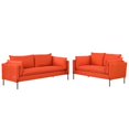 thumbnail image 2 of 2 Piece Sofa Sets, 76 56 inch Loveseat Sofa, 3-Seater Linen Couch, Soft Tufted Seat Cushion Seats with Comfortable Seat Cushion, Modern Sofa with Metal Legs for Small Space, 2 of 9