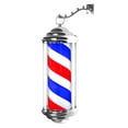 thumbnail image 1 of Bearachild Rotating Barber Pole Light Outdoor Hair Sign Shop Salon Iluminación y accesorios rojo azul blanco 40 cm, 1 of 1