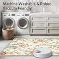 thumbnail image 5 of ODIKA 8'x10' Machine Washable Non-Slip Area Rug, Heritage Bloom Artisan High Traffic Rug, Ivory, 209507, 5 of 7