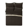thumbnail image 5 of VCNY Home Lincoln 7-Piece Taupe/Chocolate Solid Color Reversible Bed in a Bag, Queen, 5 of 9