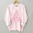 thumbnail image 2 of WEAIXIMIUNG Sweat à Demi-Zip pour Femmes 3TG Sweat de Noël pour Femmes Design Père Noël et Arbre Col Rond, 2 of 4
