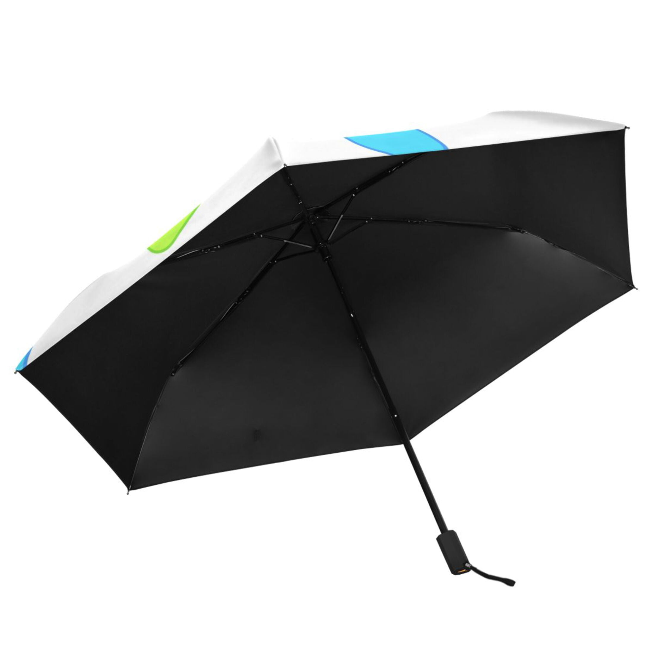 Pickle Balls Compact Folding Umbrella for Rain Windproof Travel Umbrella UPF 50+ Lightweight Packable Arc Size