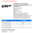 thumbnail image 2 of Front Right Strut and Coil Spring Assembly - Compatible with 2006 - 2011 Chevy HHR 2007 2008 2009 2010, 2 of 2