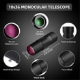 thumbnail image 3 of 10x36 Monocular Telescope, Compact Handheld Mini Pocket Small Portable Size for Adults, 3 of 9