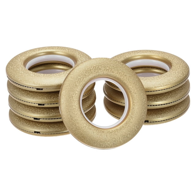 Unique Bargains 1-9/16'(40mm) Inner Dia. Plastic Curtain Grommets, Gold Tone, 48Pack