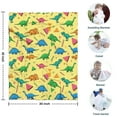 thumbnail image 4 of Yellow Cartoon Dinosaurs Geometric Shapes Pattern Blanket,Comfortable Soft Flannel Throw Blanket,All Season,Warm Lightweight Blankets for Sofa Bed Couch Living Room Chair,30"x40", 4 of 4