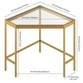 thumbnail image 5 of Evelyn&Zoe Alexis 42" Wide Pentagon Corner Desk, Brass, 5 of 8