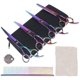thumbnail image 1 of Juego de tijeras para perros de 7 pulgadas (4 piezas de tijeras para mascotas + 1 pieza de peine de aseo) Tijera de acero inoxidable con peines Kits de recortadora Kit de aseo de calidad superior para Afortunado Sencillez, 1 of 5