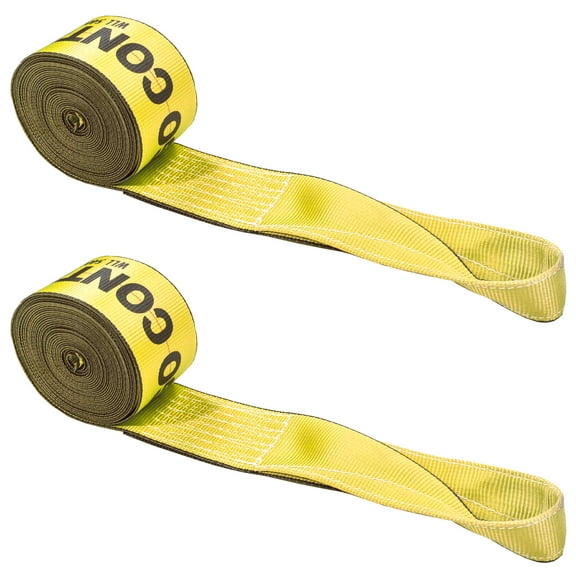 4" x 30' Winch Straps with Twisted Sewn Loop – 2 Pack