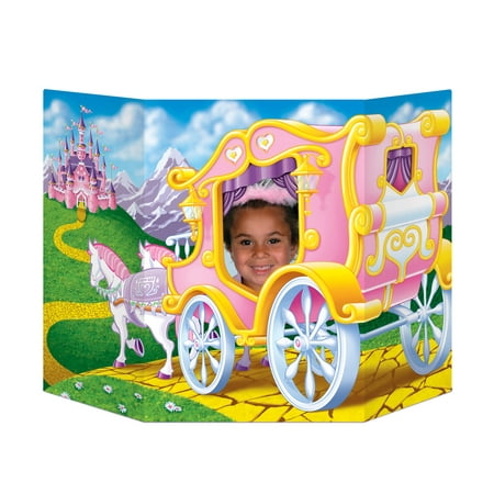 Image of Beistle Princess Chariot Wagon Photo Door Banner 3 1 x 25 Multicolored