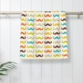 thumbnail image 5 of Fotbe Colorful Mustache Pattern Premium Towels , (27.5x16in) Lightweight and Highly Absorbent Quick Drying Microfiber Towel, Perfect for Daily Use, 5 of 6