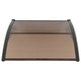 thumbnail image 2 of Aimee Lii Window Door Awning Canopy 40" x 40" Polycarbonate Cover Outdoor Window Awning Exterior Front Door Overhang Patio Awning for Sun Shutter Brown Black, 2 of 9