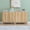 2 Set Oak, variant on 30.7" Fluted Sideboard & Buffet Cabinet, Oak Wood Storage Cabinet with 2 Doors & Adjustable Shelves, Mid Century Modern Credenza for Living Room, Kitchen, Entryway