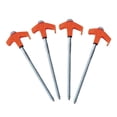 thumbnail image 2 of 4 piquetas para tienda de campaña, estacas para toldo, estacas multifuncionales para el suelo, clavos de fijación para tienda de campaña, senderismo, Naranja, 2 of 8
