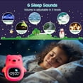 thumbnail image 4 of Alarm Clock with Sound Machine for Kids, 6 White Noises and 9 Colors Night Light, Ok to Wake Clock, Include 1800mAh Battery for Portability and Memory Function, for Kids, 4 of 7