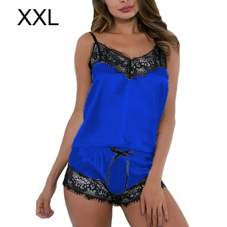 

ELENXS Pajama Set Lace Strap Sleepwear Suit Summer Nightwear Woman Shorts